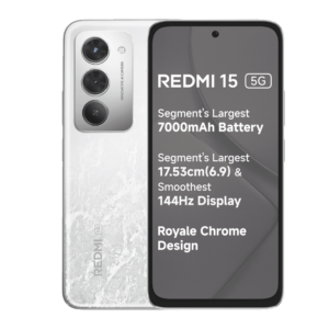 REDMI 15 5G (Frosted White, 128 GB)  (8 GB RAM)